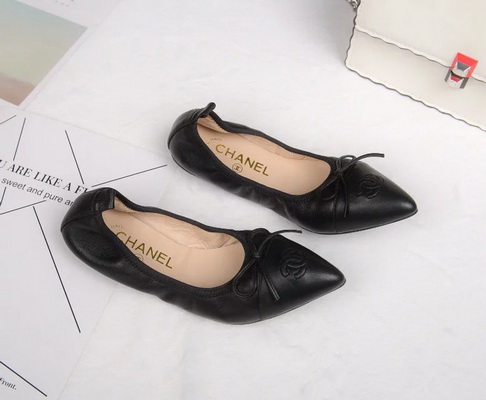 CHANEL Shallow mouth flat shoes Women--051